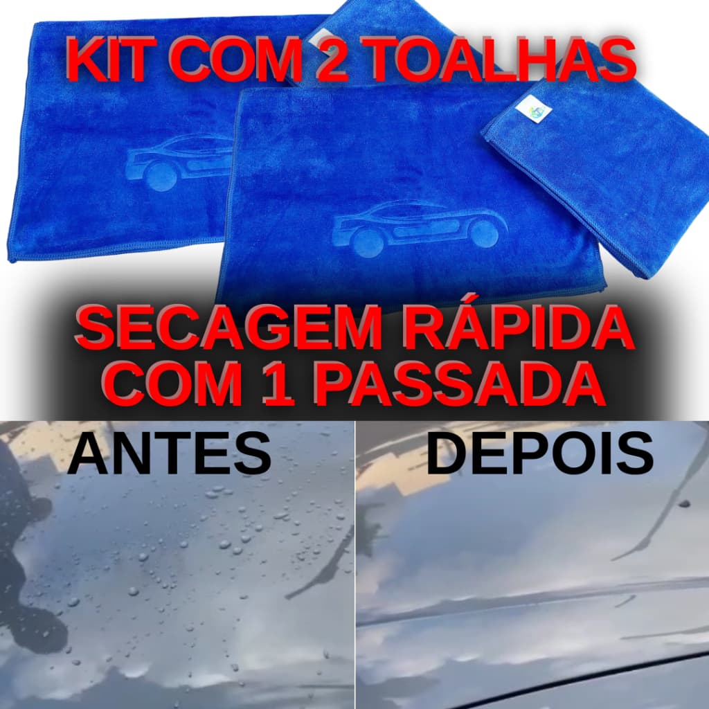 KIT 2 Toalha De Microfibra Grande 50x90cm 400 GSM Auto Extra Macio Pano De Lavagem De Carro Cuidados Limpeza Detalhado