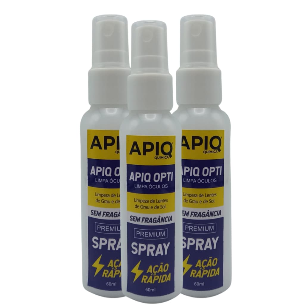 Spray Limpa Lentes De Óculos De Sol E Grau De Câmera Sem Perfume - Kit 3 Peças