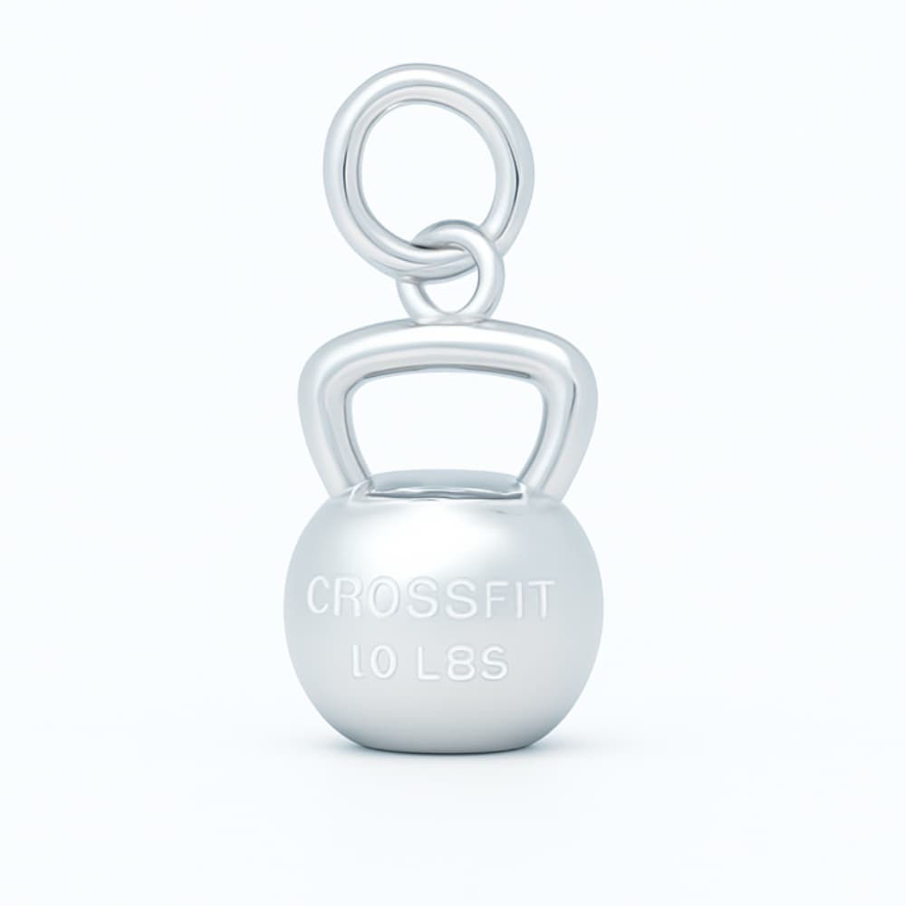 Berloque Kettlebell Peso Crossfit Em Prata 925