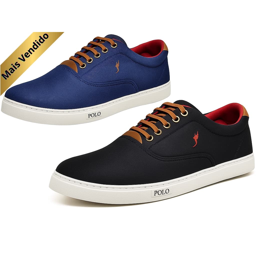 Tênis inafantil Kit 2 pares Sapatênis casual confortável Premium Promoção