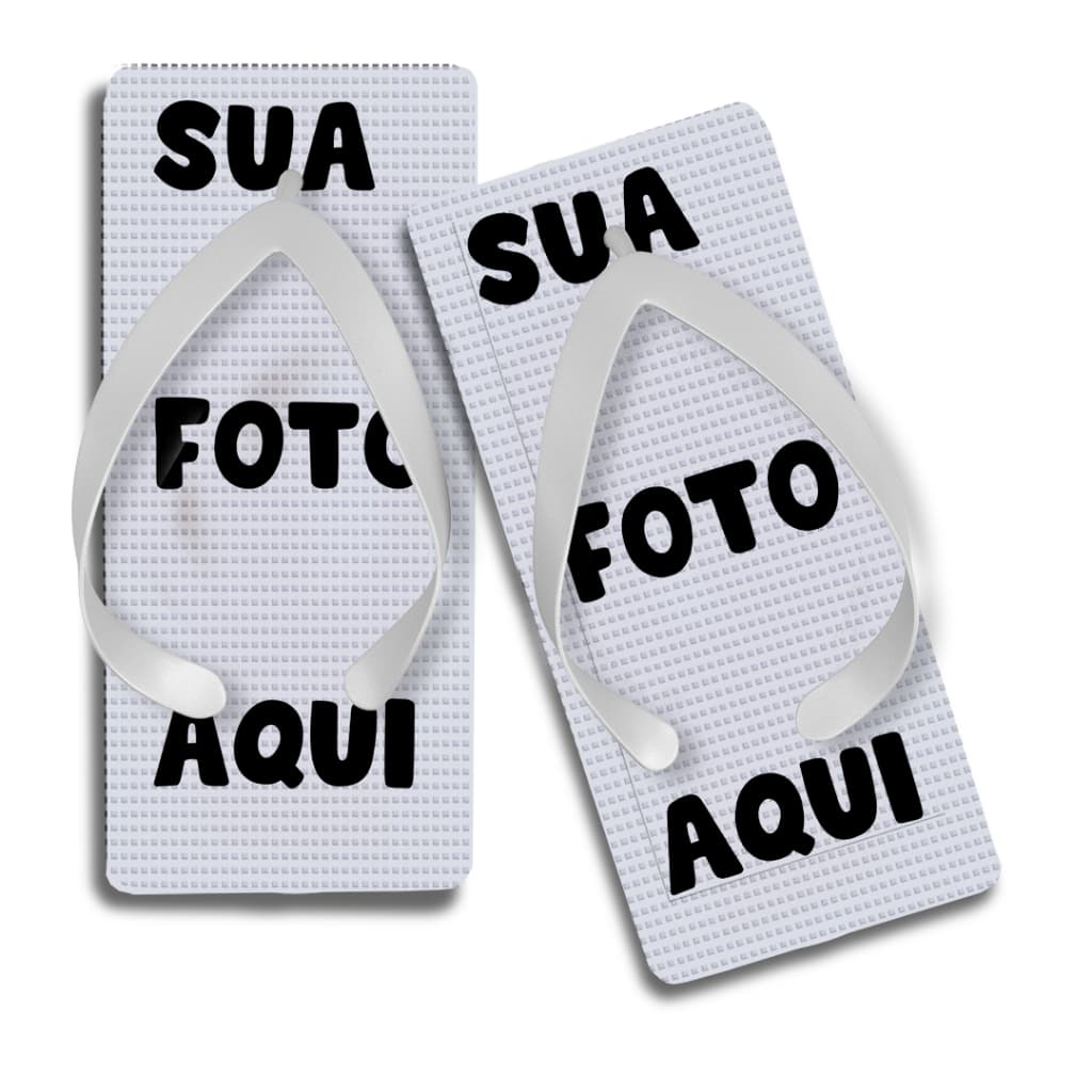 Chinelo Quadrado Personalizado com sua foto