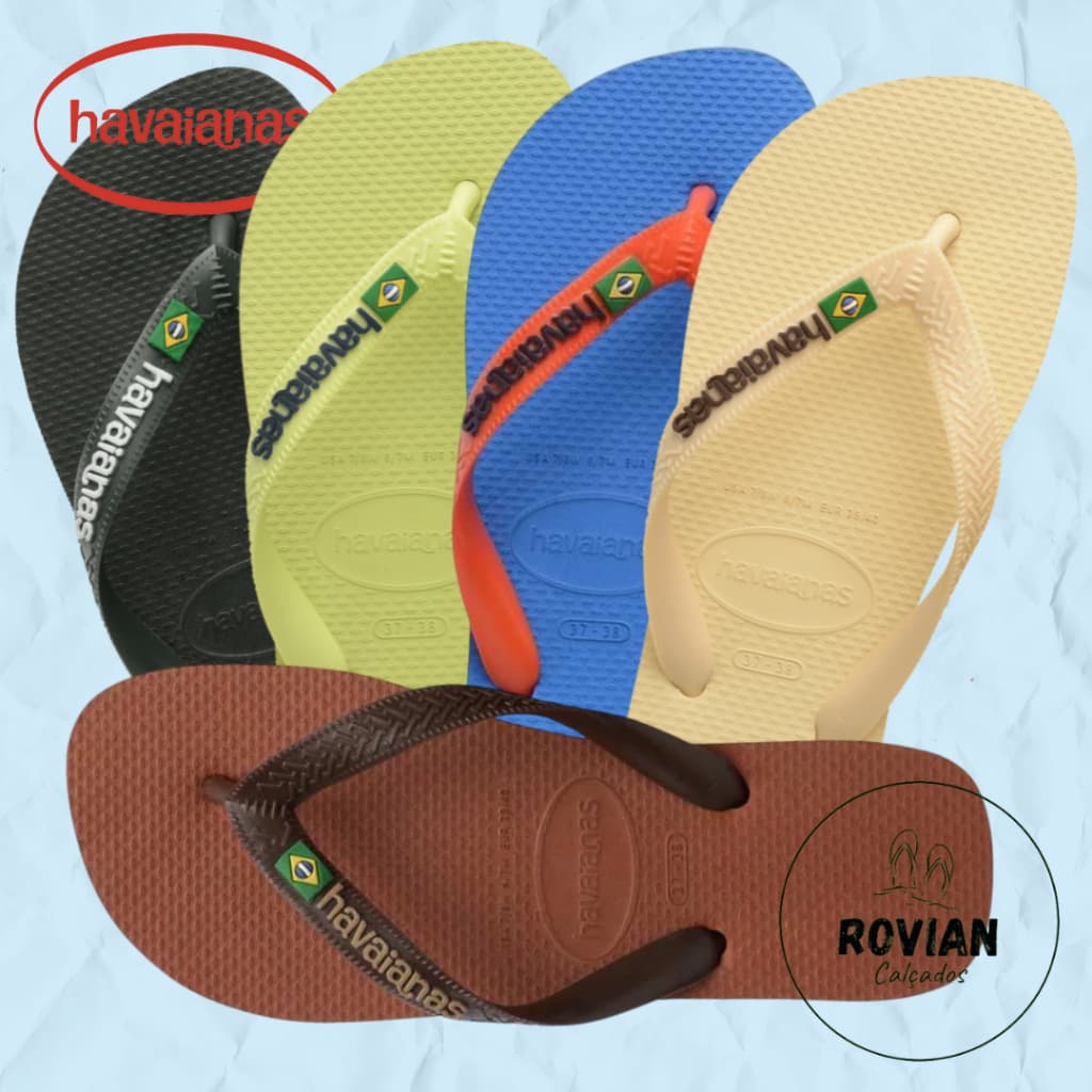 Chinelo Sandália Havaianas Brasil Logo NOVAS CORES (Original)