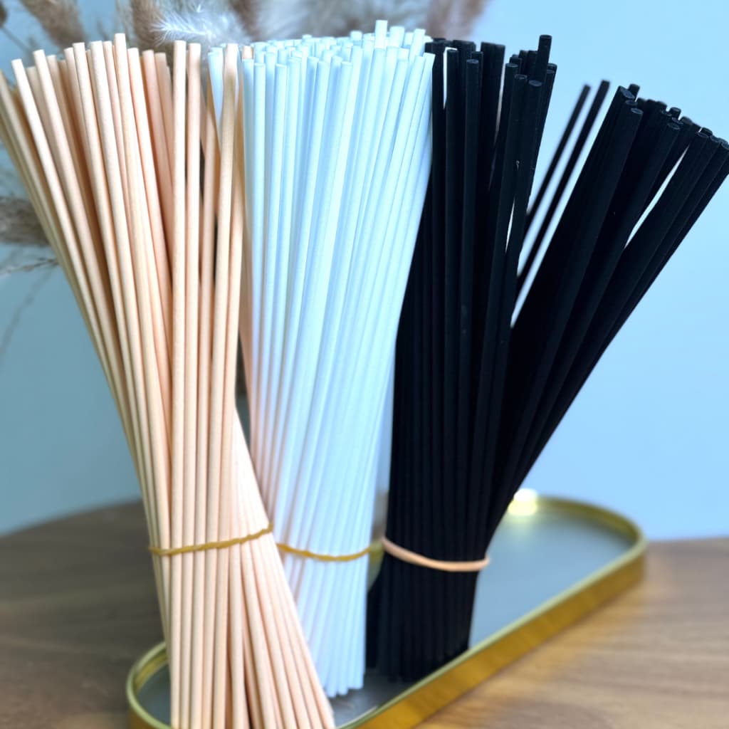 Varetas para Difusor Fibra de Algodão Aromatizador Branca Preta 25cm 4mm Grande Cheiro Ambiente