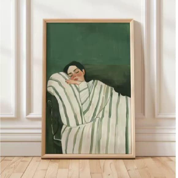Quadro decorativo Retrô pinturas bonitas e vintages abstrata moderno geométrico japão nórdico arte (1 peça)