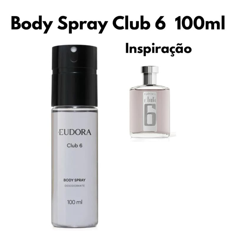 Desodorante Body Spray Club 6 100ml Masculino-Eudora