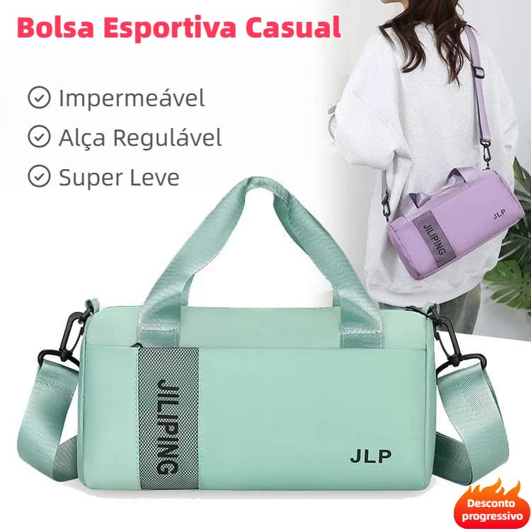 Bolsa Esportiva Unissex Em Formato Cilíndrico Para Academia E Viagens
