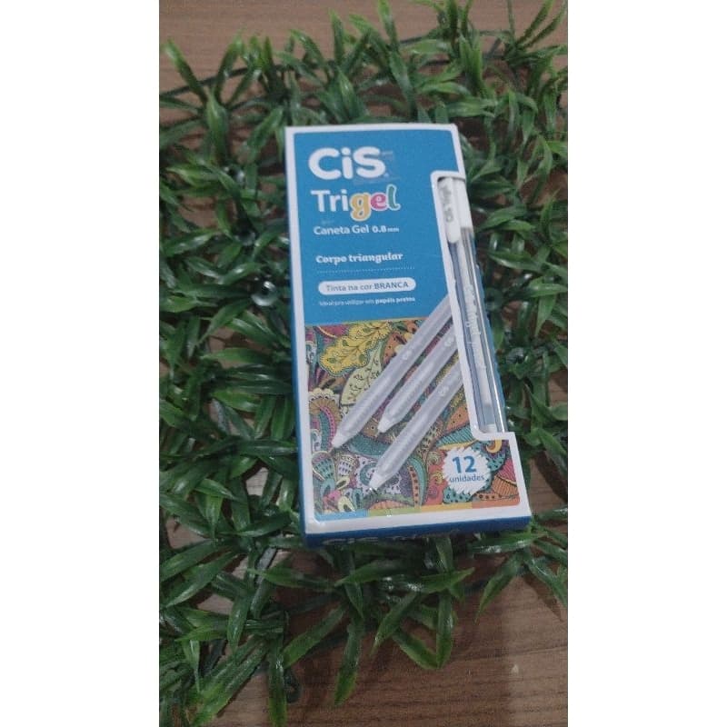 Caneta 1 unidade de caneta gel cor branca Cis