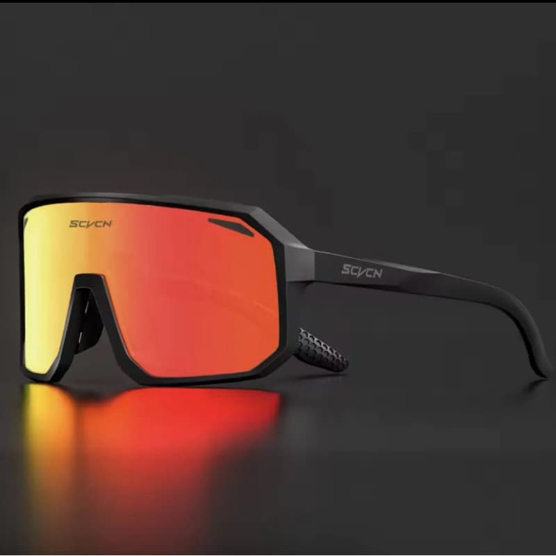 Óculos Baixa Pace Scvcn Espelhados Preto Ciclismo/rua/surf Vermelho Preto