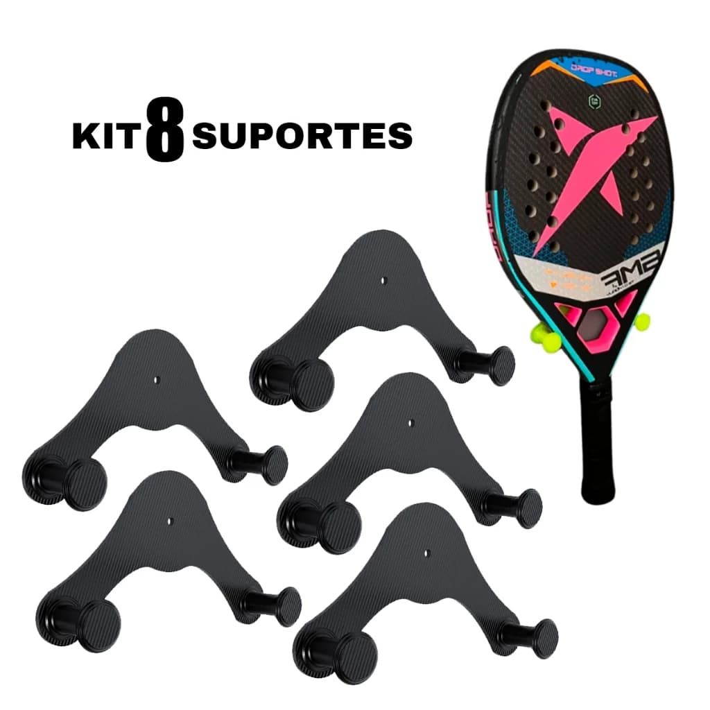 Suporte De Parede Para Raquete Beach Tennis Badminton Pendurar Raquete Tênis
