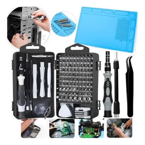 Kit Manutenção Celular Chave Y Torx T3 + Manta Antiestatica  45x30cm com 117 Chaves Celular Iphone