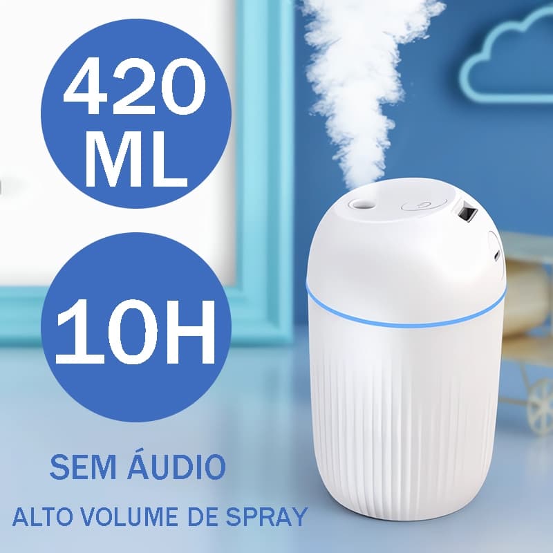 Grande Umidificador De Ar Multikids Difusor Aromatizador De Ambiente Purificador De Ar Led Portátil