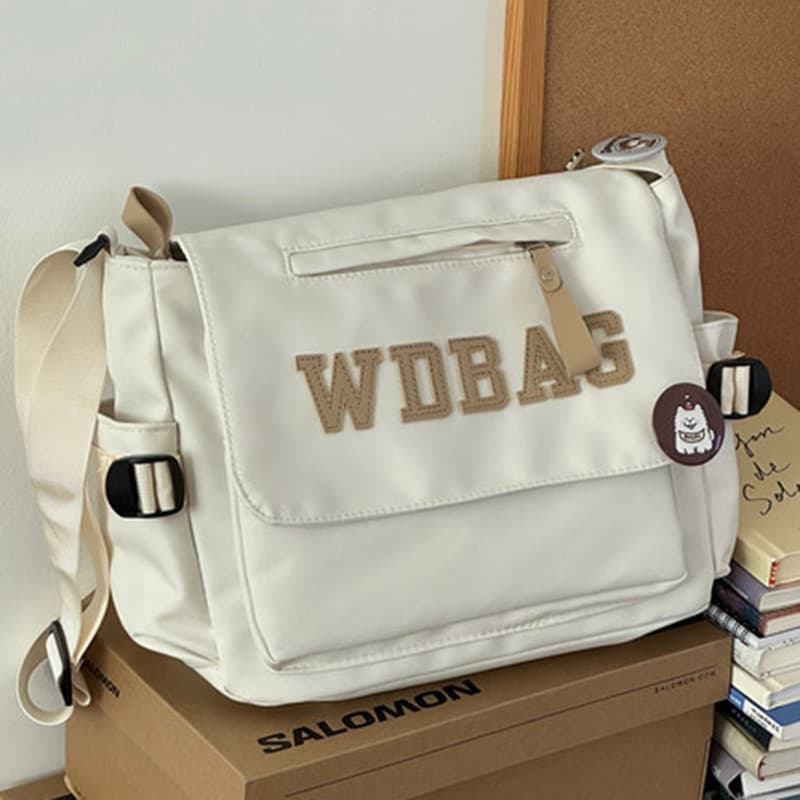Estilo Coreano Bolsa Feminina Transversal Bolsa De Ombro Grande Capacidade Bolsa Lona Crossbody
