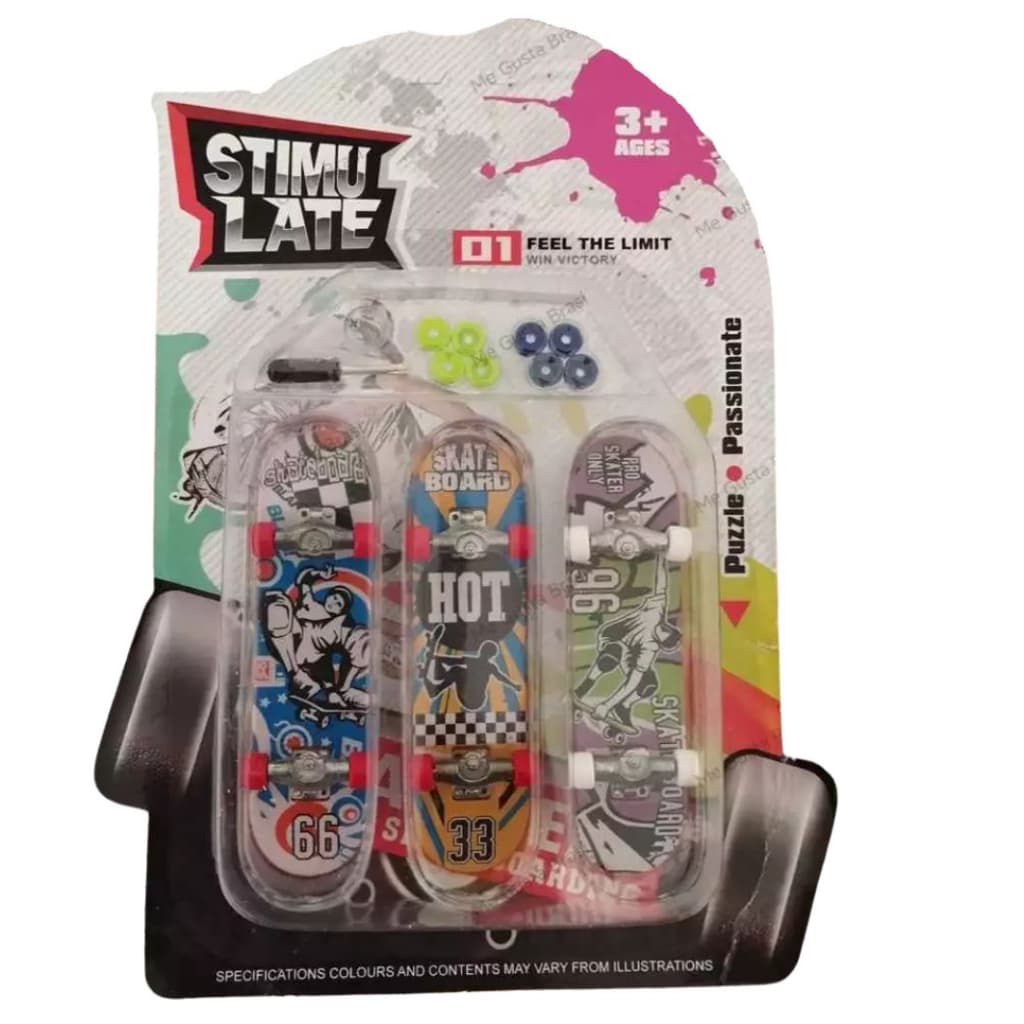🛹 Mini Skate de Dedo com Rodas Extras e Chave – Fingerboard Radical Sortido