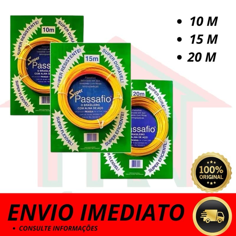 Passa Fio Reforçado com Alma de Aço Proaqua 10/15/20 metros