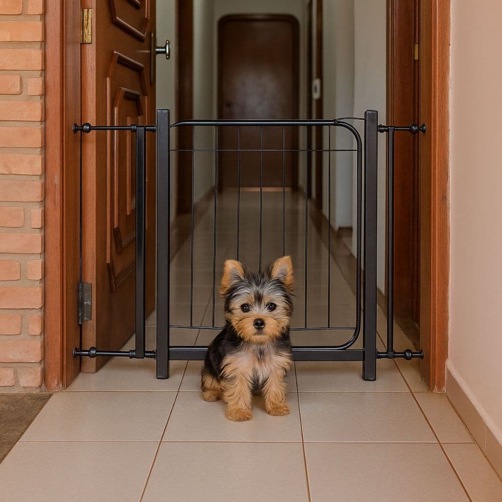 Portão Para Cachorro Grade de Proteção com Extensor Portãozinho Grade Pet Portinha Cachorro Criança 80 a 100cm
