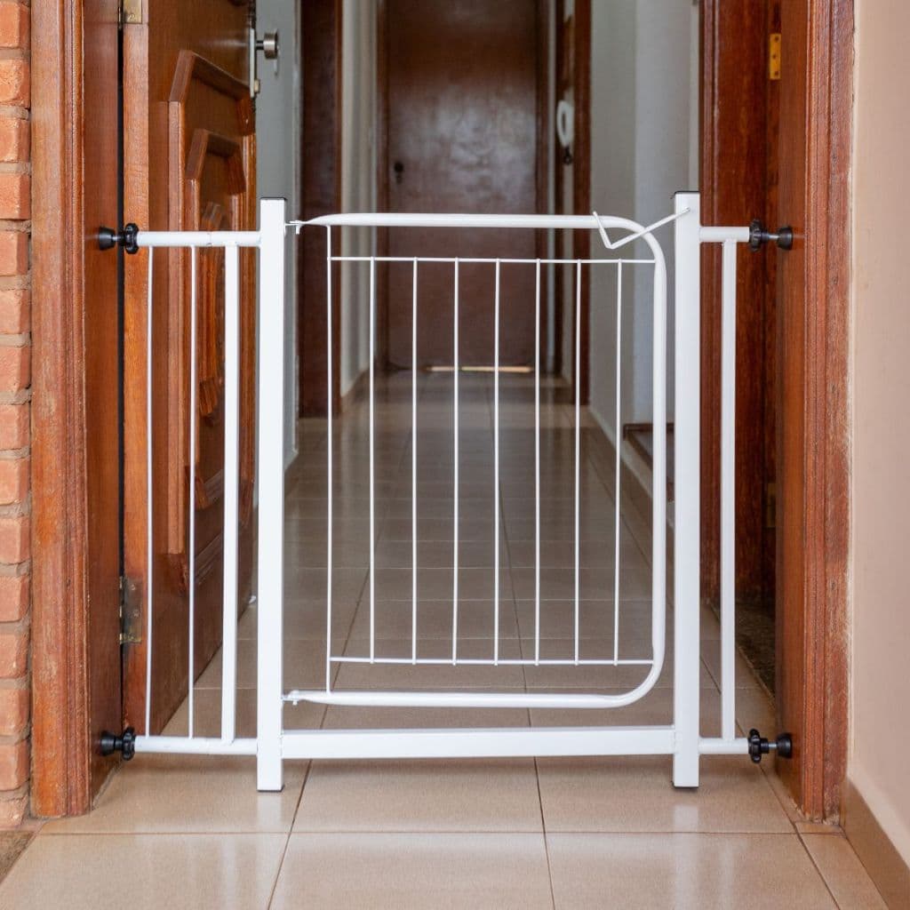 Grade de Proteção  Para Cachorro Portão Para Pet com Extensor Portãozinho para Crianças Bebês Portinha 80 a 100cm