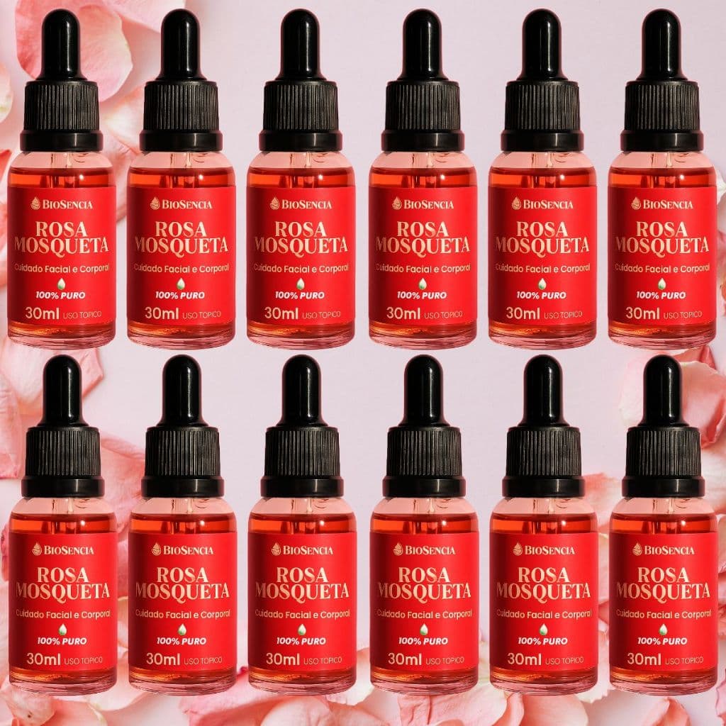 Kit 12x Óleo Rosa Mosqueta Rubiginosa 30ml – Atacado | 100% Natural | Pronto p Uso Clareador Natural