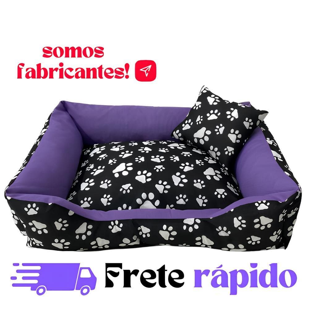 caminha para cachorro pet porte medio 60 x 50 impermeavel e lavavel ziper em toda volta