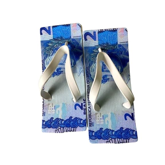 Chinelo Quadrado Personalizado Nota de Dinheiro
