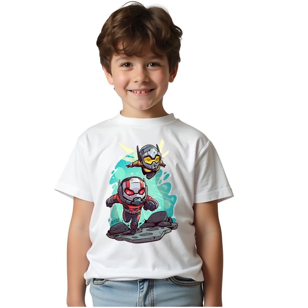 Homem Formiga Camiseta Infantil Manga Curta Fantasia pronta Entrega