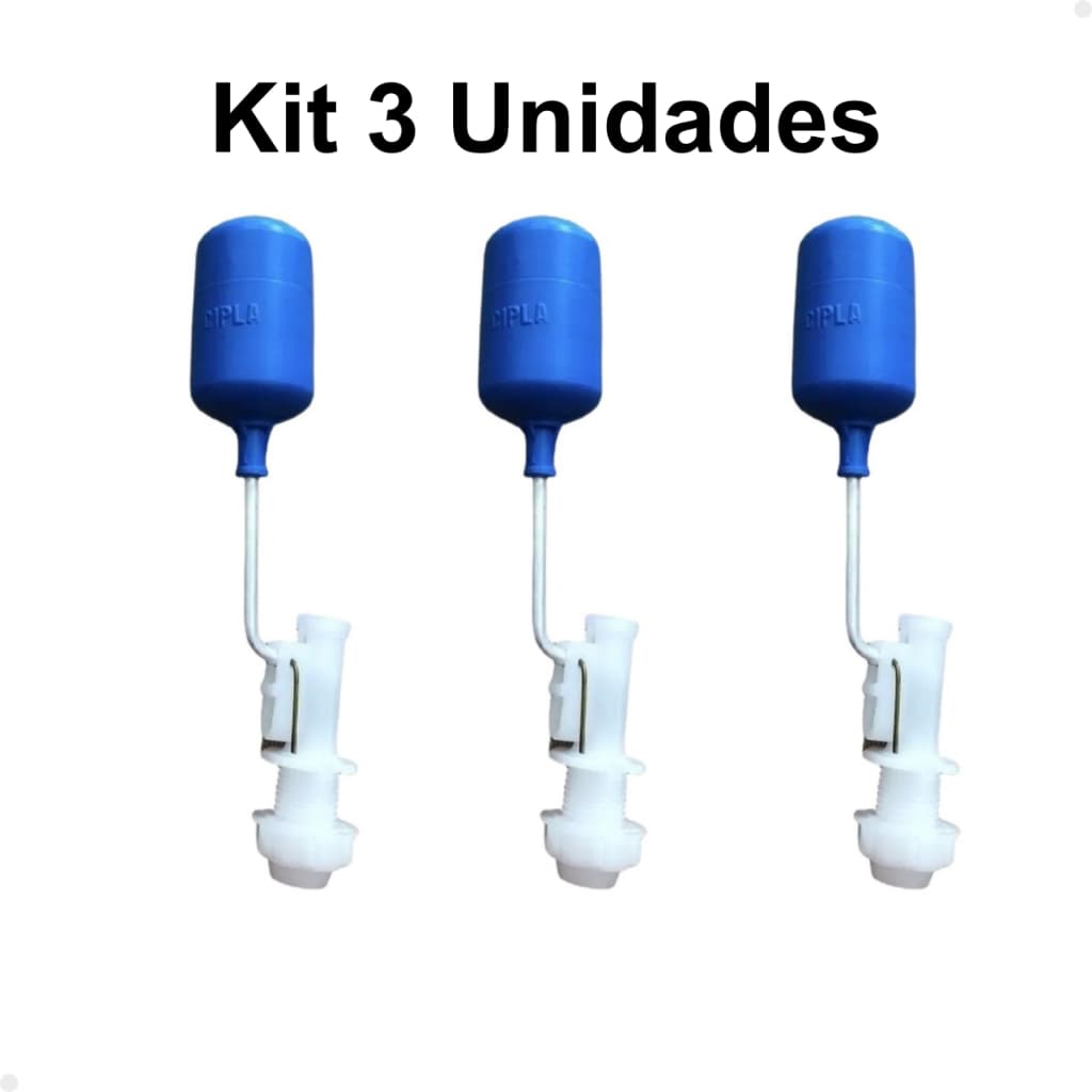 Kit 3 Torneira Bóia Automática Para Bebedouro 1/2 Animais e Pequenos Reservatórios