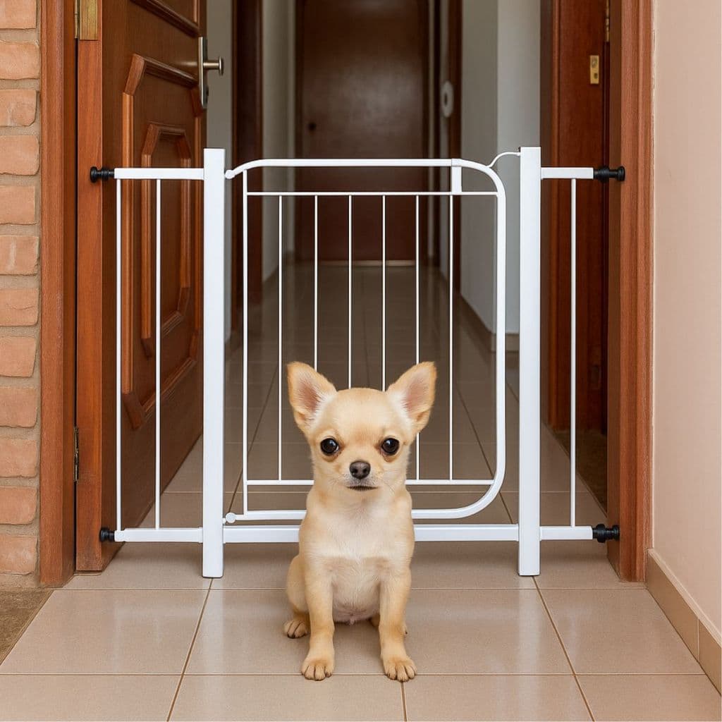 Portão Para Cachorro 80 a 100cm Grade Proteção Portão Pet Portãozinho Com Extensor Portinha Envio Imediato