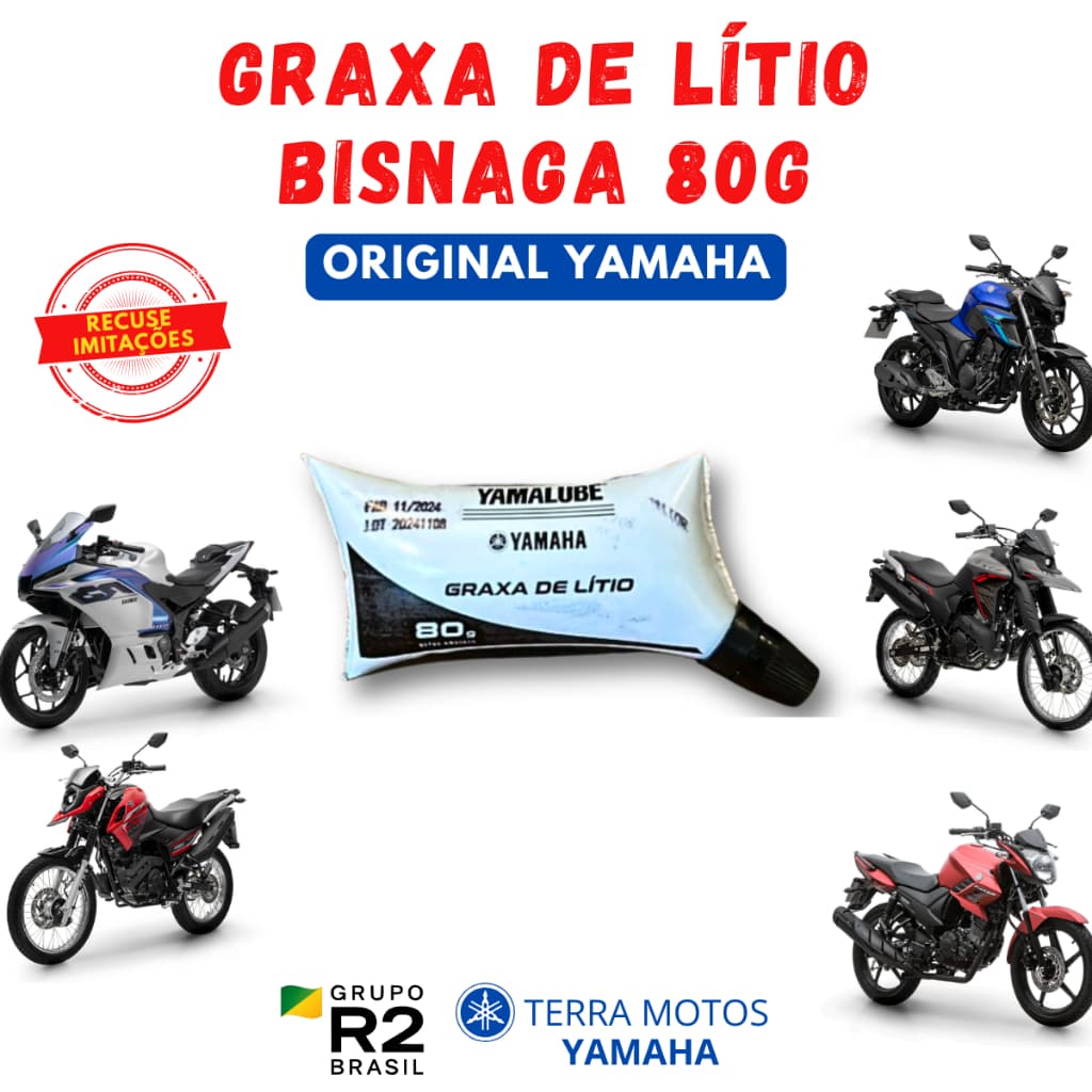 Graxa de Lítio Original Yamaha Yamalube Bisnaga de 80g