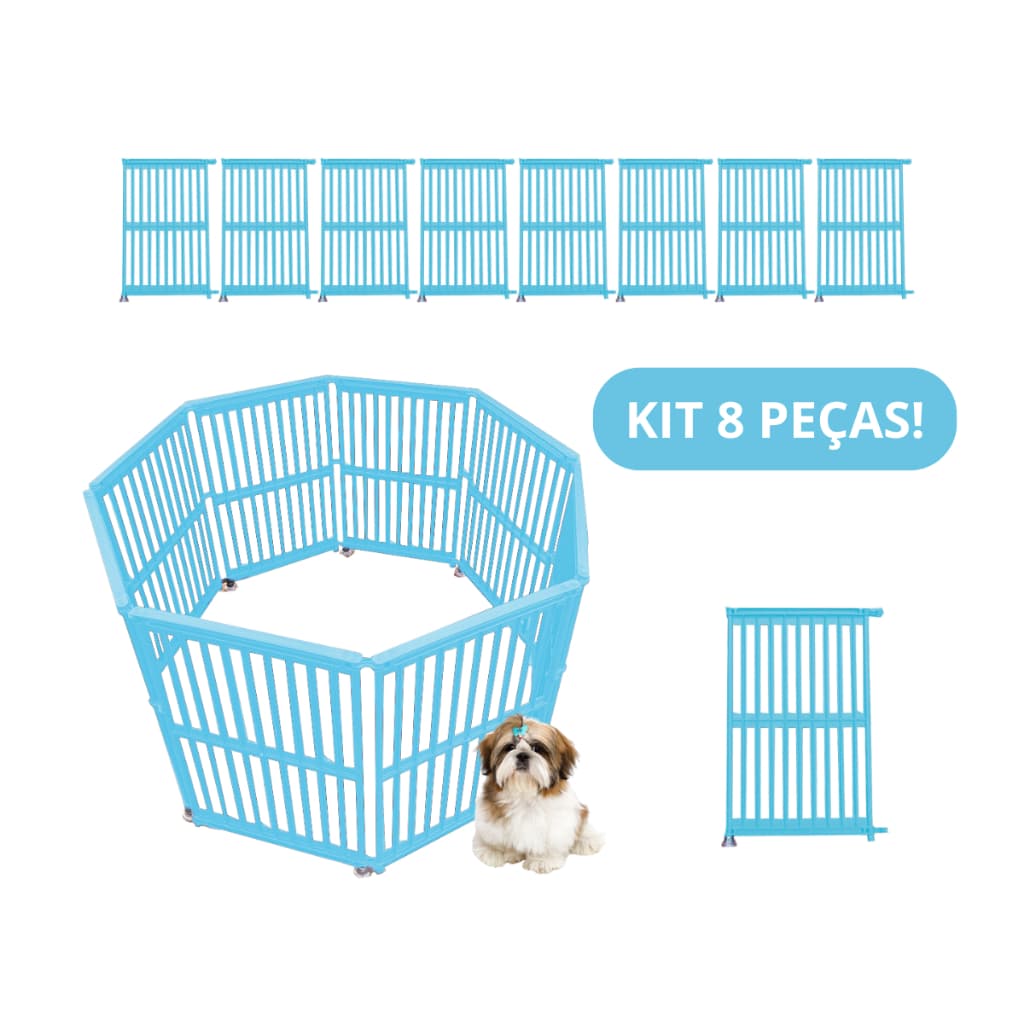 Cercado cerca cercadinho para pets cachorro kit com 8 peças 55cmx 80cm de altura TOP!
