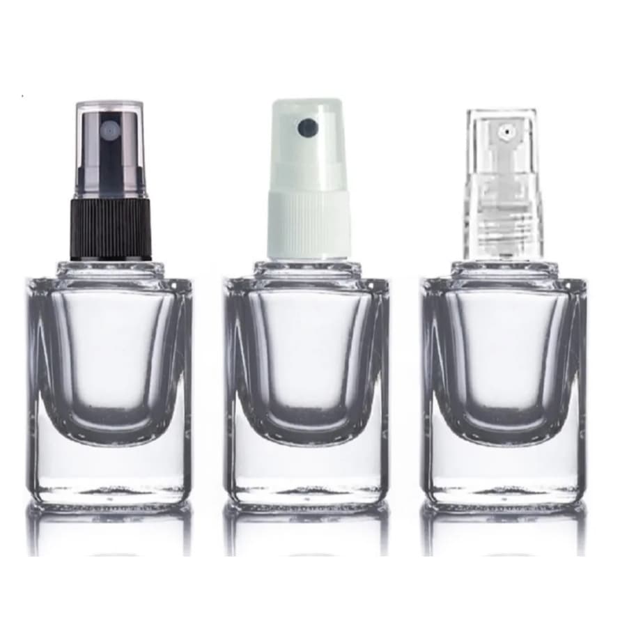 10 Frascos Vidro Para Perfume 10 Ml Quadrado Válvula Spray P Perfumes
