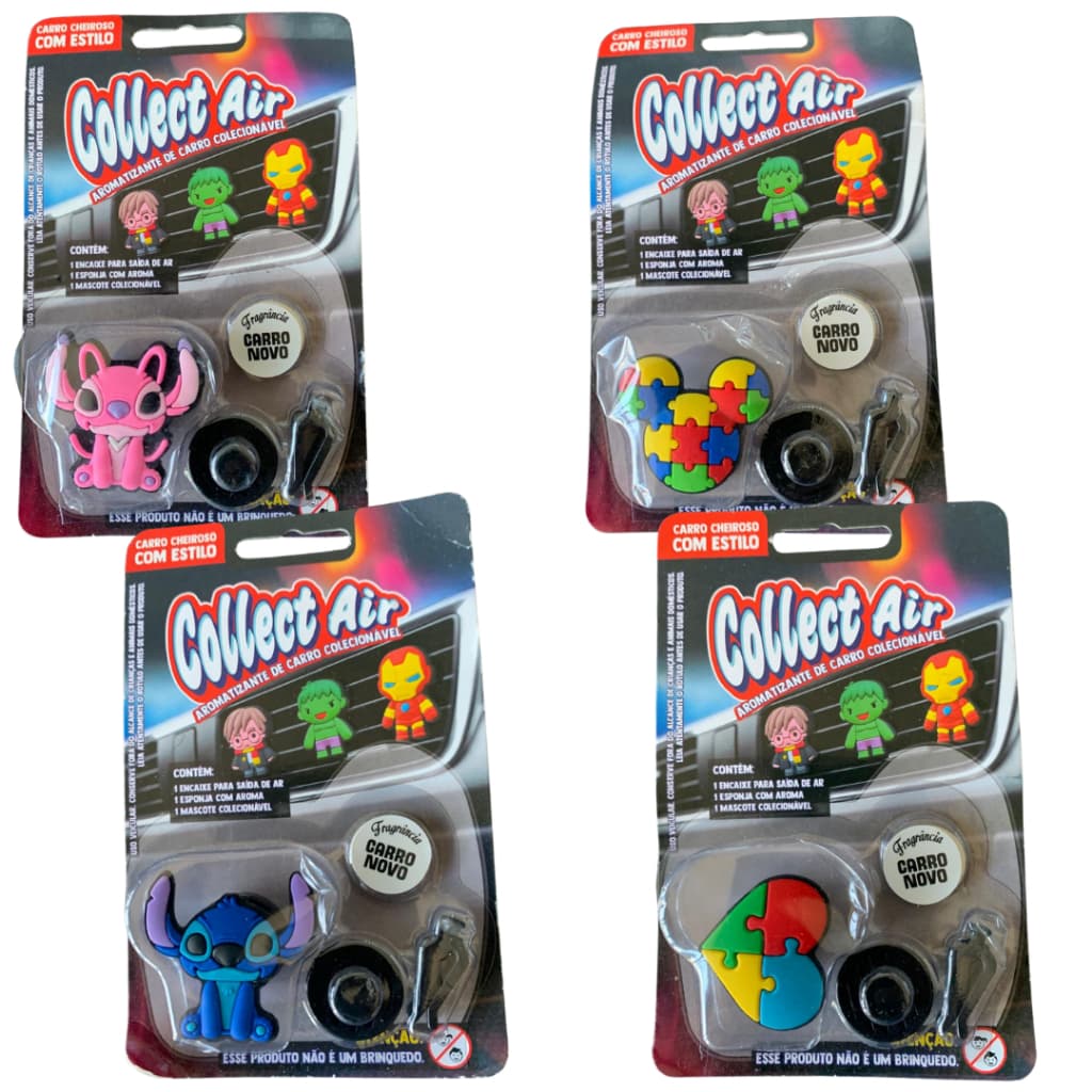 Aromatizante de Ambiente Cheirinho de Carro Colecionáveis Inclusivo a causa Autismo - Fragrância Carro Novo Collect Air