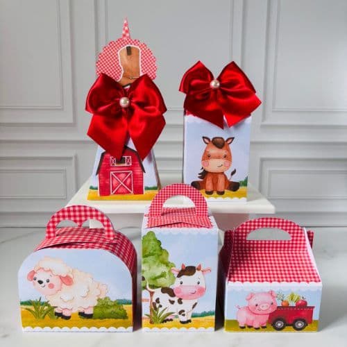 kit (pegue e monte) personalizado fazendinha vermelha | lembrancinhas festa | fazemos todos os temas