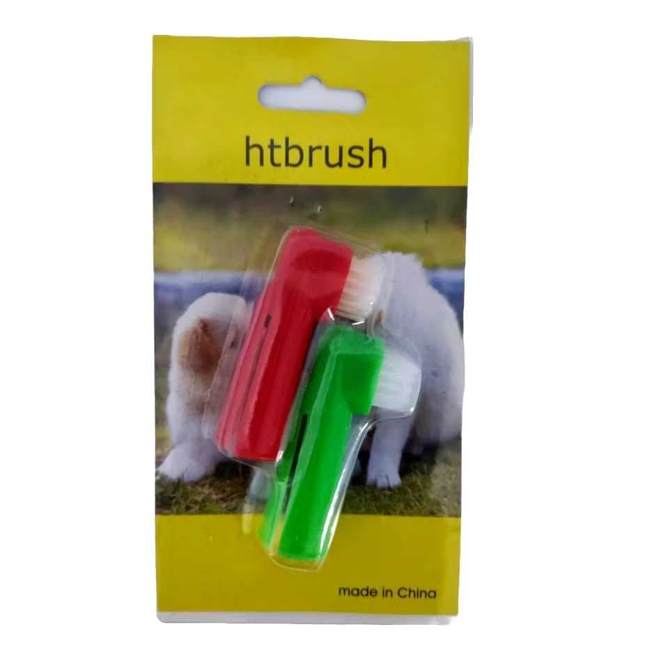 Kit Higiene Bucal Pet 2 Dedeiras  auxilia o combate ao Mau Hálito de Cachorro Escova de dente
