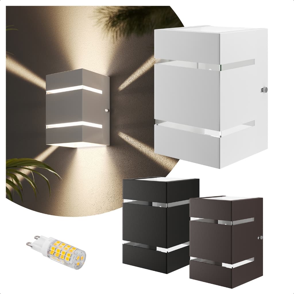 Kit 14 Arandelas Catarina 10cm + Led G9 5w - Frisos Alumínio Parede Externa Interna - T&T Iluminação