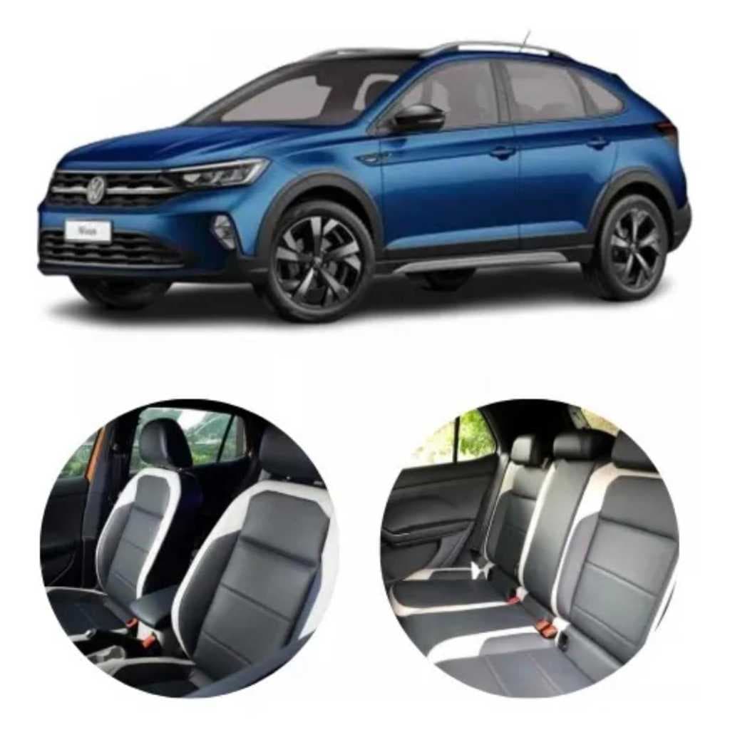Capas Banco Automotivos Couro Sob Medida Personalizada Carro Volkswagen Nivus 2021 Á 2025