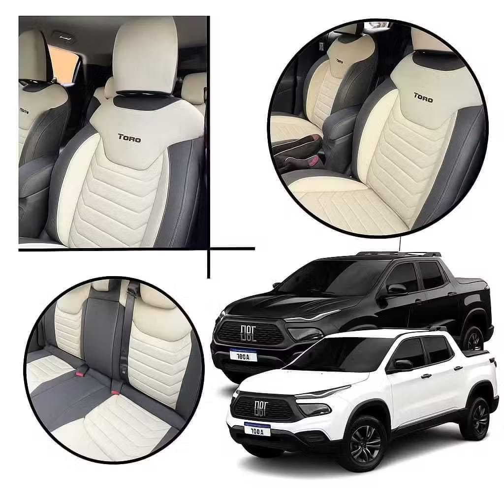 Capa De Bancos Automotivos Em Couro Personalizada Carro Fiat Toro 2016 Á 2025 Sob Medida