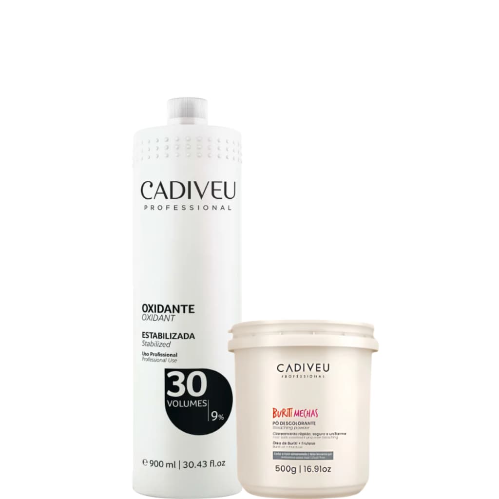 Kit Cadiveu Oxidante 30 Volumes e Pó Descolorante (2 produtos)
