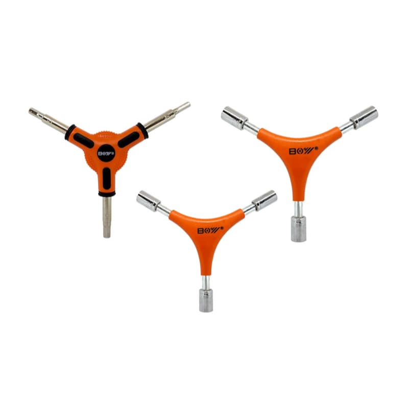 Kit Chave 3 pontas Triangulo Tipo Y 4/5/6mm Allen 8/9/10mm Soquete 11/13/14mm Soquete Bike