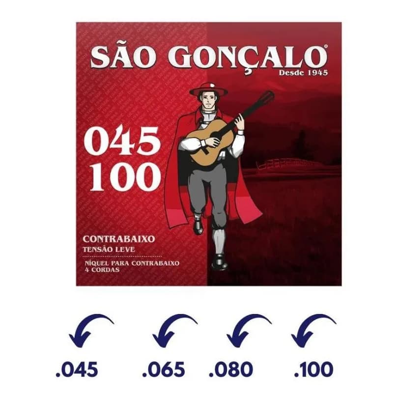 Encordoamento de Contra Baixo 4 Cordas São Gonçalo 045/100