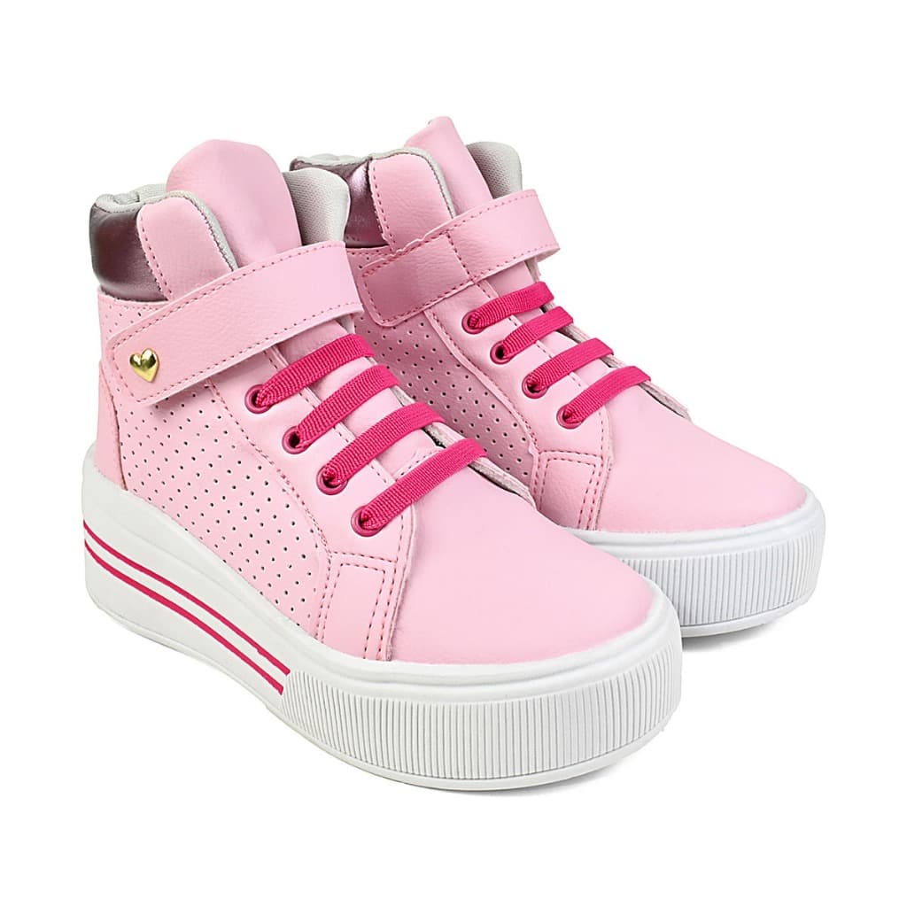 TÊNIS INFANTIL CANO ALTO MENINA BOTINHA CONFORTÁVEL MODA