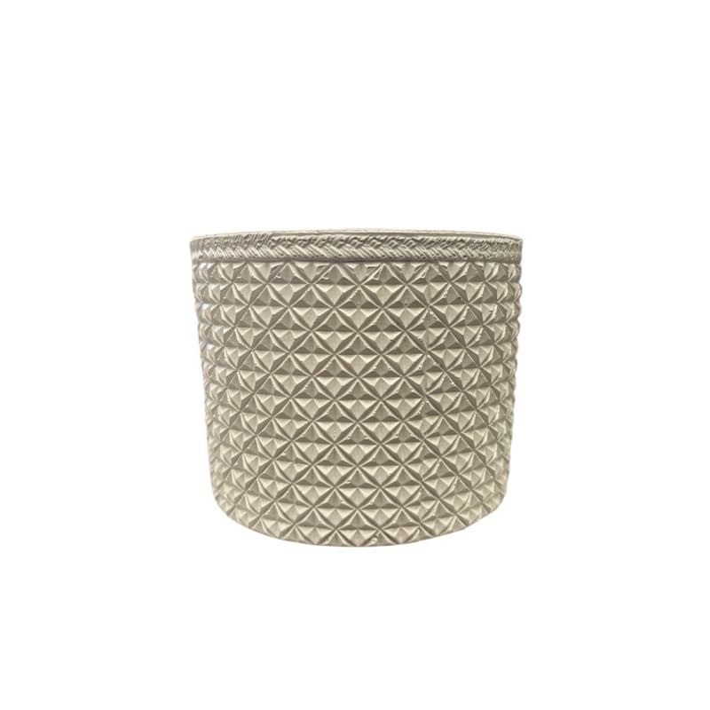 Vaso decorativo poliuretano diamante branco decoração sala quarto jardim escritório mesa