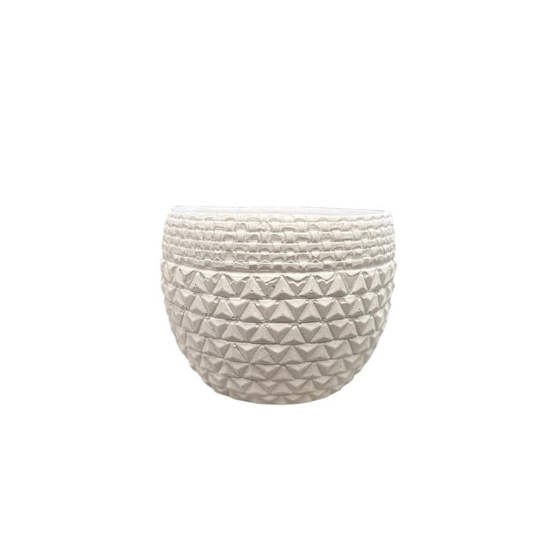 Vaso decorativo branco PP decoração sala escritório mesa rack 10x8