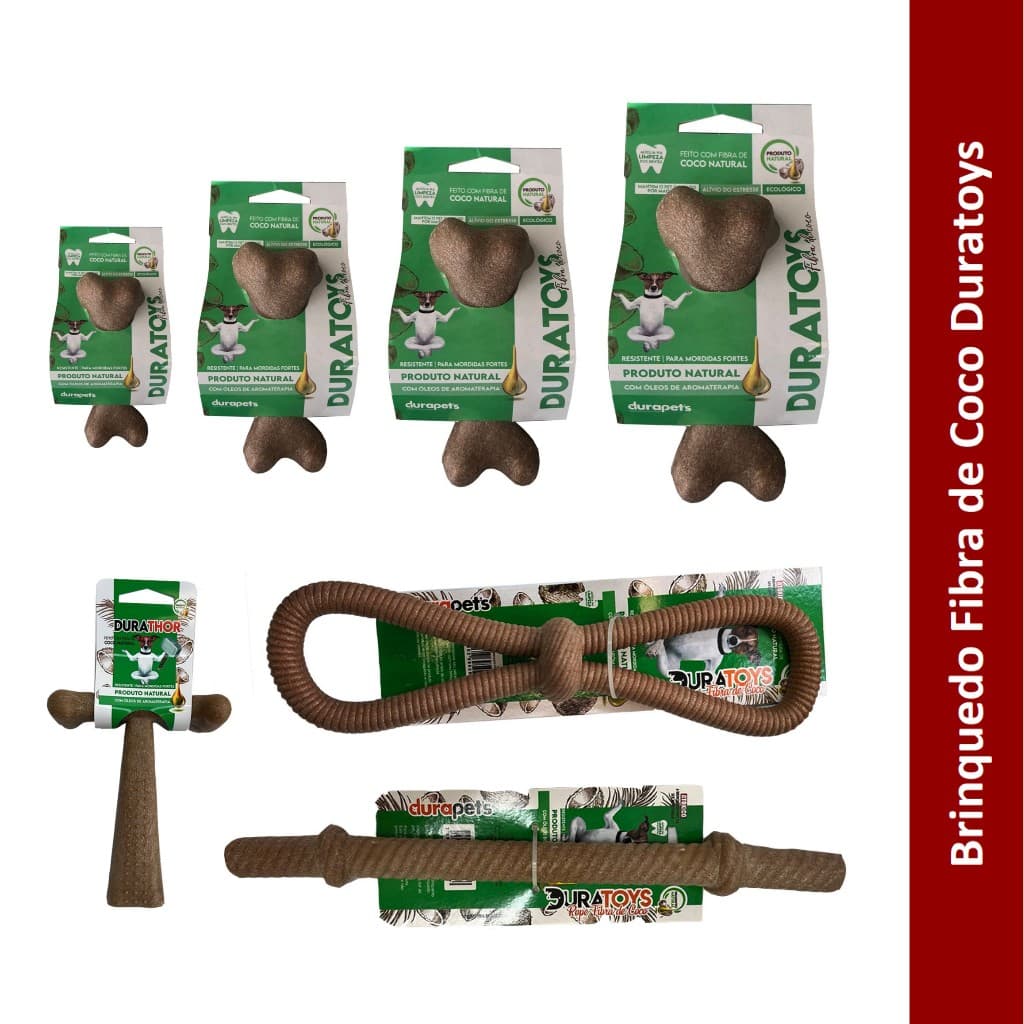 Brinquedo Mordedor Pet Fibra de Coco Natural Duratoys Durapets Ecológico