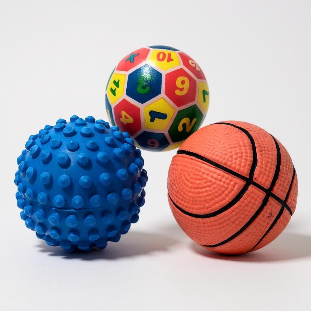 Kit 3 Bolinhas De Mão Fisioterapia Cravo, Maciça E Macia