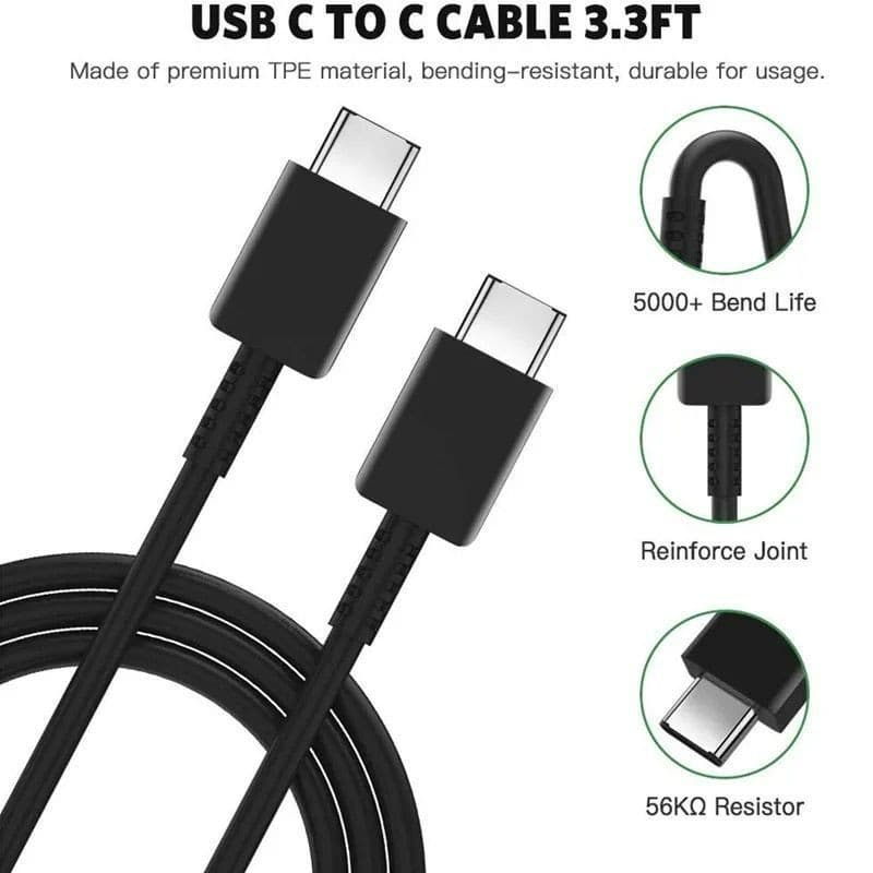Cabo de Carregamento Rápido Turbo Tipo C – Compatível com Todos tipo-c