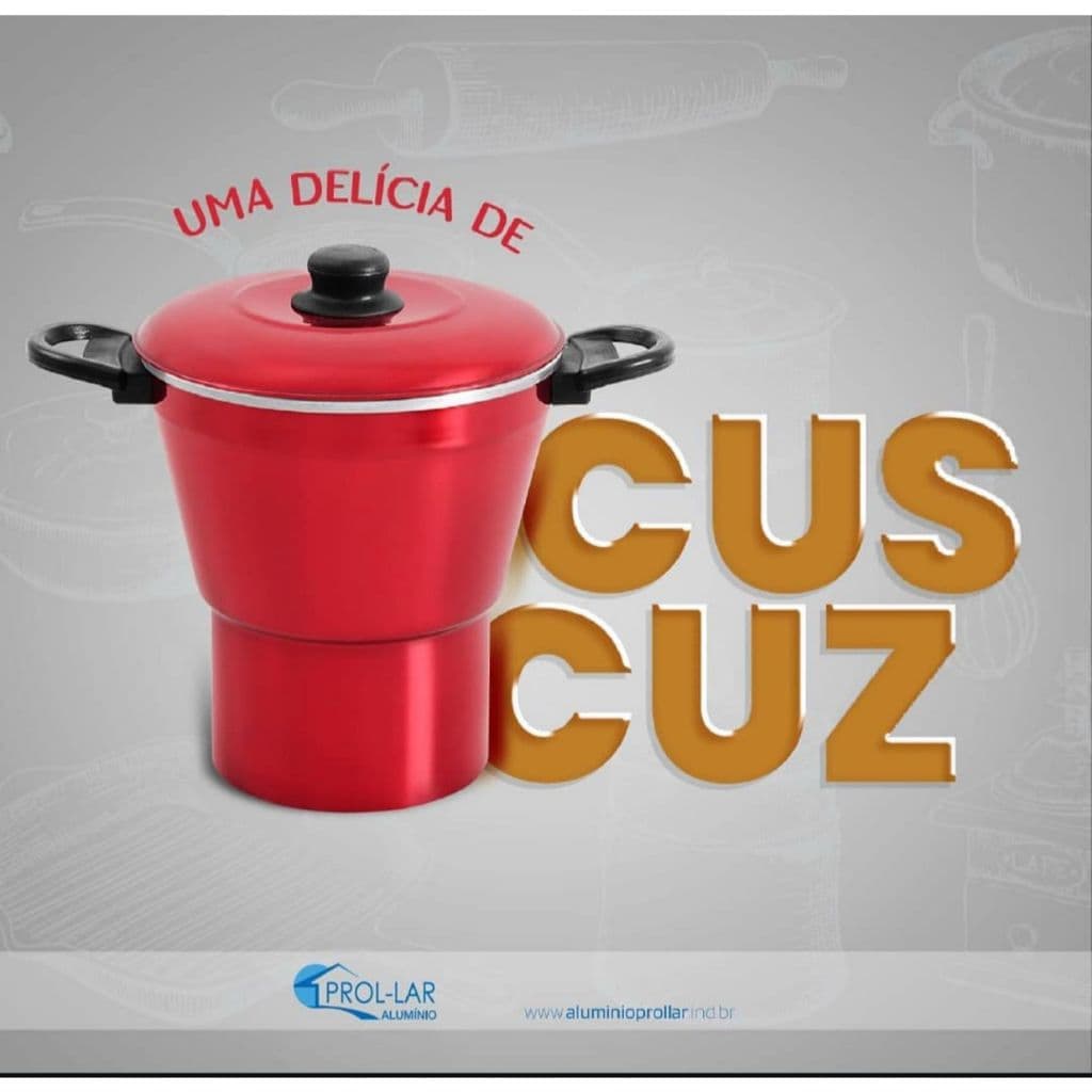 Cuscuzeira em alumínio de excelente qualidade em diversas cores e tamanhos.