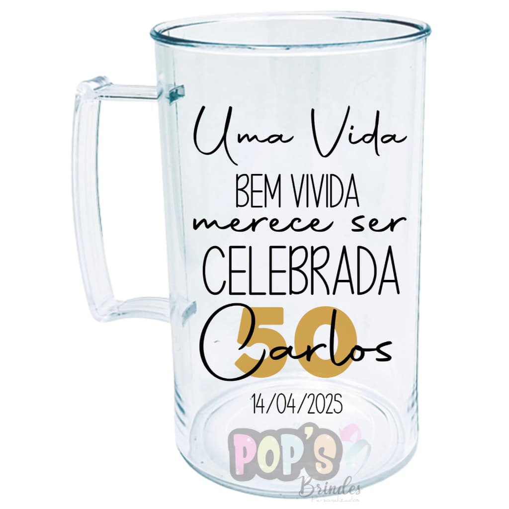 Kit 70 Canecas de Acrílico Personalizadas 300 ml