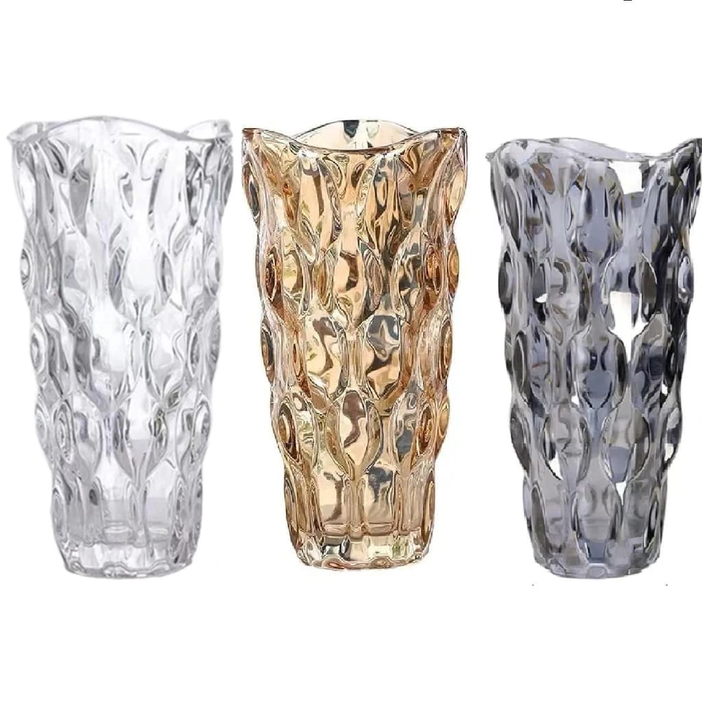 Vaso de vidro grosso primeira linha Ambar flores, decoração, Sala Festa Plantas