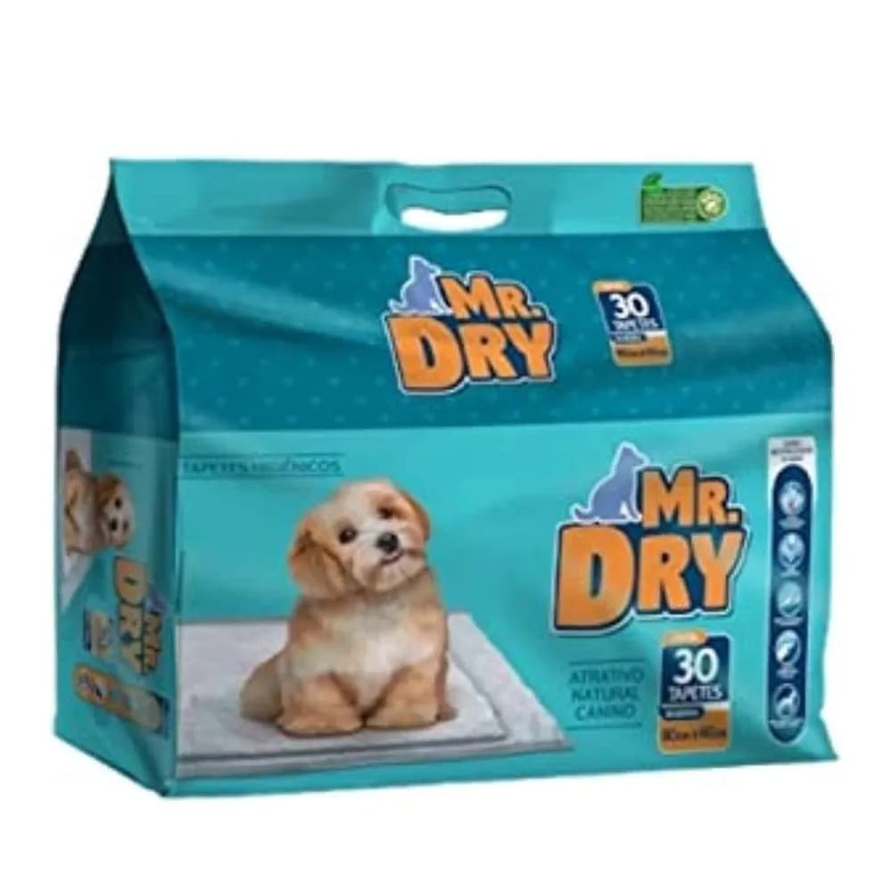 Tapete Higiênico Mr. Dry de 80x60cm -30 unidades