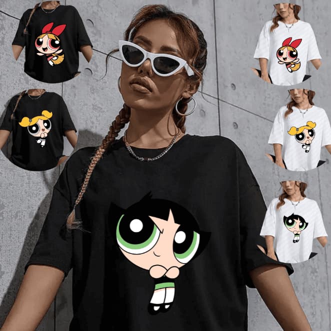 Camiseta Oversized As Meninas Superpoderosas 100% Algodão Unissex Várias Cores