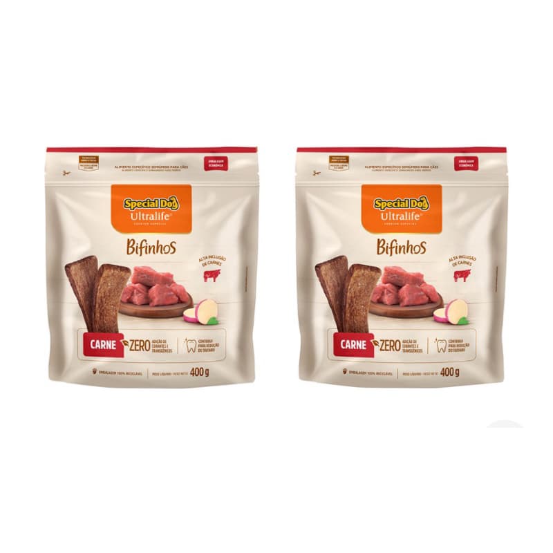 Bifinho Cachorro Petisco Snack Special Dog Carne 400g cada ENVIO IMEDIATO